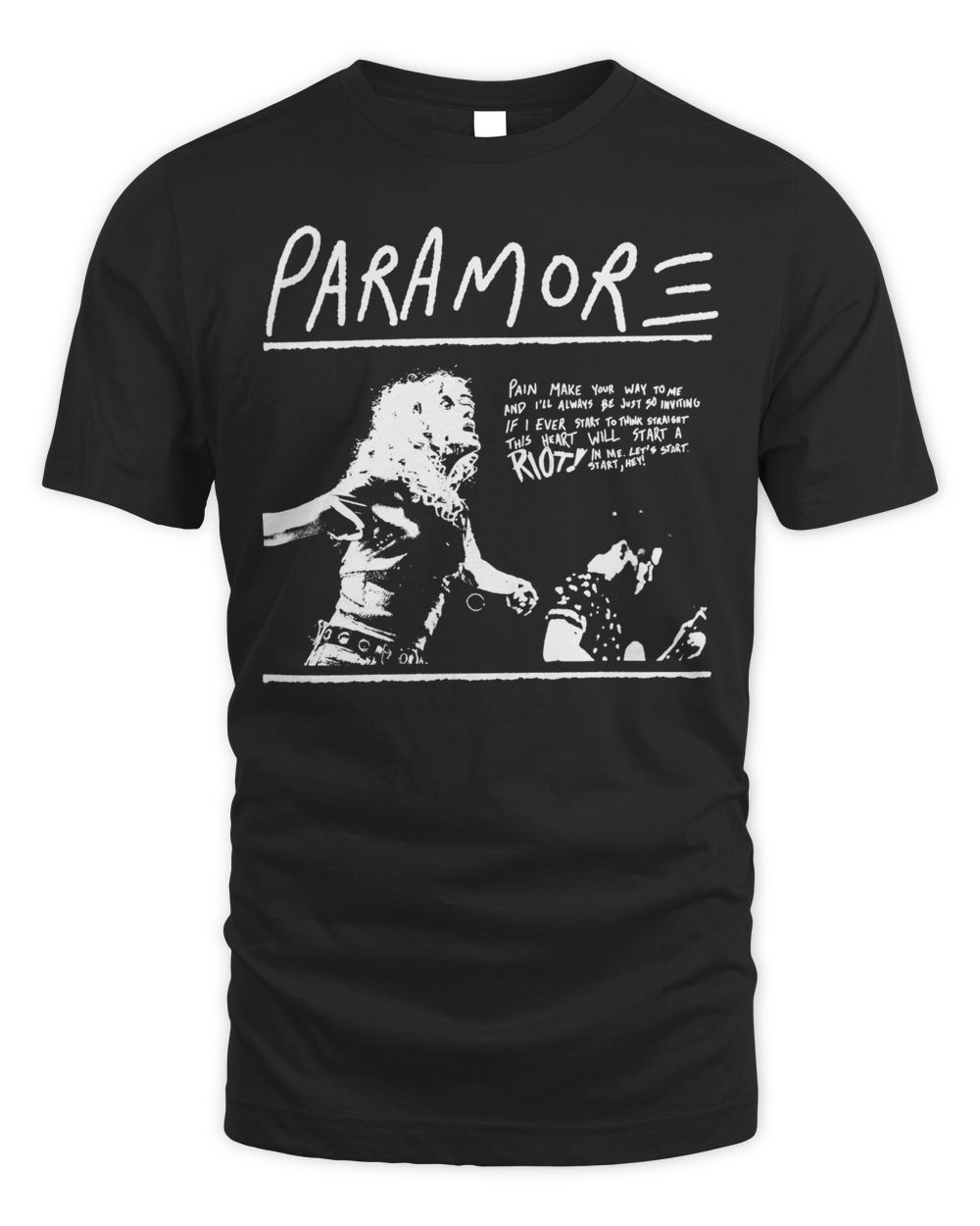 Paramore Merch Diy Punk Shirt Unisex Standard T-Shirt black s